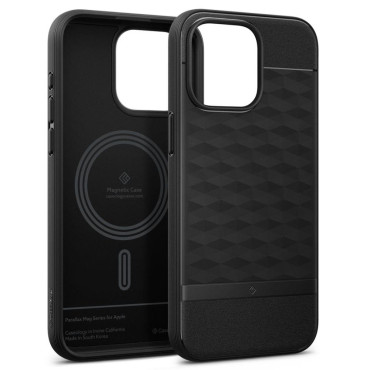 Fallfall på iPhone 15 Pro Caseology Parallax Mag med Magsafe - Svart matta