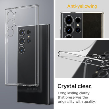Zaščitni primer za Samsung Galaxy S24 Ultra tekočega kristala - Transparent