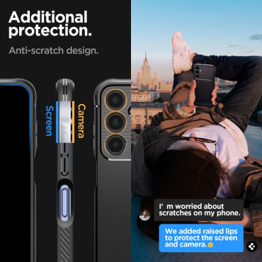 Prípad na Samsung Galaxy A25 5G Robustné Armor - čierna rohož