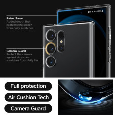 Zaščitni primer za Samsung Galaxy S24 Ultra tekočega kristala - Transparent