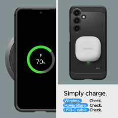 Slučaj kućišta na Samsung Galaxy S24 + težak oklop - crno