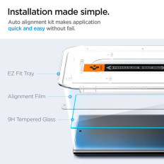 Gehard glas voor Samsung Galaxy S24 Ultra Glas.tr EZ Fit - 2 stuks.