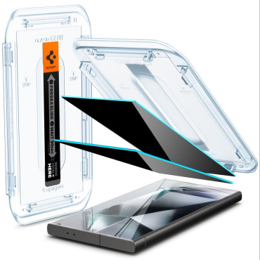 Tvrdené sklo Privatizácia na Samsung Galaxy S24 Ultra Glass.tr EZ Fit Ochrana údajov - 2 ks.