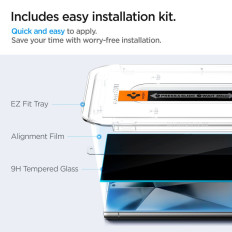 Tvrdené sklo Privatizácia na Samsung Galaxy S24 Ultra Glass.tr EZ Fit Ochrana údajov - 2 ks.