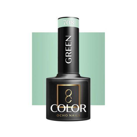 OCHO NAILS Υβριδικό Βερνίκι Νυχιών Πράσινο 708 - 5 g — προβολή από μπροστά