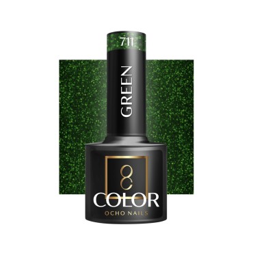 OCHO NAILS Hybride nagellak groen 711 - 5 g — vooraanzicht