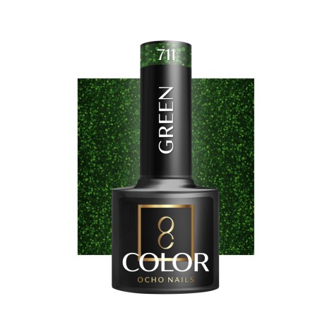 OCHO NAILS Verniz Híbrido Verde 711 - 5 g — vista frontal