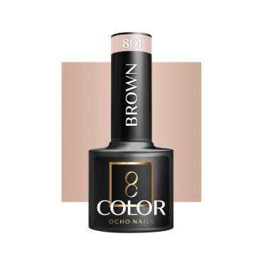 Vernis à Ongles Hybride OCHO NAILS Marron 801 - 5 g — vue de face