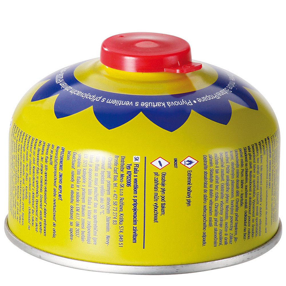 Cartouche kazety s ventilom a závitom pre turistické sporák pb 100g