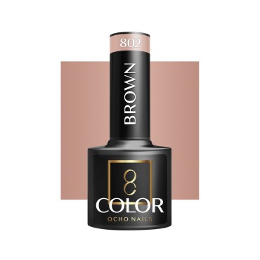 Vernis Hybride OCHO NAILS Marron 802 - 5 g — vue de face