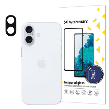 Härdat glas 9h på iPhone 16 Fullkamera glas