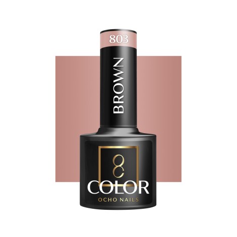 OCHO NAILS Hybridnagellack brun 803 - 5 g — framsida