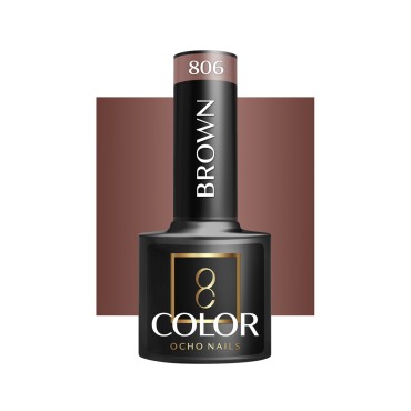 OCHO NAILS Hybrid neglelak brun 806 - 5 g — forfra