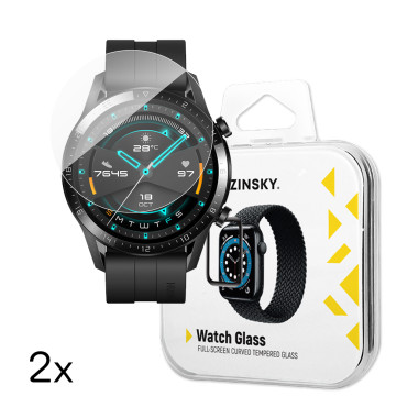 Gehard Glass Huawei Watch GT 2 / GT 2 PRO 46mm Volledige lijm - 2 stuks.