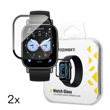 Edzett üveg Xiaomi Redmi Watch 5 Lite Teljes ragasztó - 2 db.