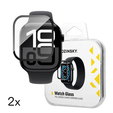Gehard glas Apple Bekijk 46 mm volledige lijm - 2 stuks