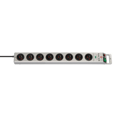 Super-trdni anti-drsnik Strip 8 vtičnice 2.5m 13.500a - srebro