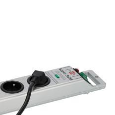 SUPER-SOLID anti-slip strip 8 sockets 2.5m 13.500A - striebro