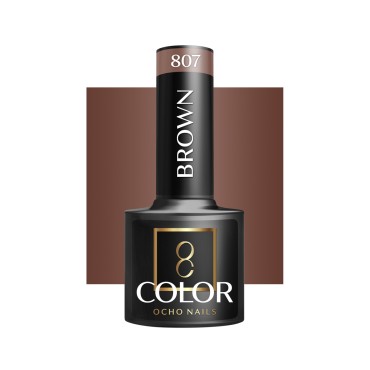 OCHO NAILS Smalto Ibrido Unghie Marrone 807 - 5 g — vista frontale