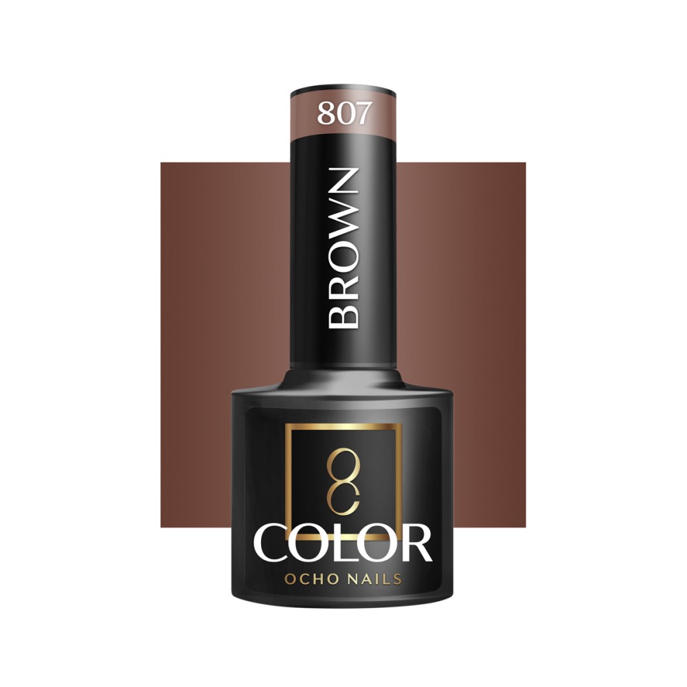 OCHO NAILS Hybrid nail polish brown 807 -5 g — front view