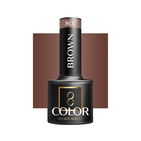 OCHO NAILS Hibridni lak za nohte rjav 807 - 5 g — sprednji pogled