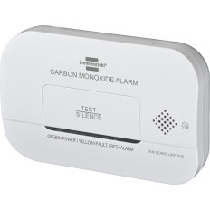 Karbonmonoksydgrockingssensor med alarmsignal og LED-dioder - hvit