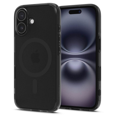 Case Case op iPhone 16e Ultra Hybrid T MagSafe - Zwart Semi-transparant