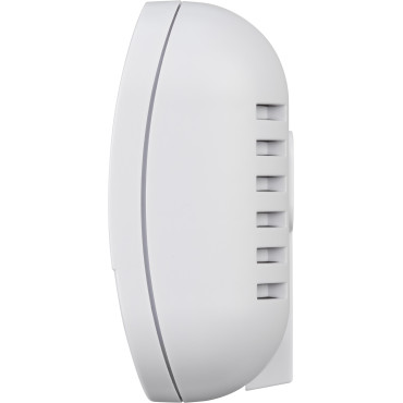 Karbonmonoksydgrockingssensor med alarmsignal og LED-dioder - hvit