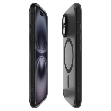 Case Case op iPhone 16e Ultra Hybrid T MagSafe - Zwart Semi-transparant
