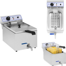 Profesionāls Fryer zivju kartupeļiem ar 3000W 17l trombānu Royal Catering Rcef 15e