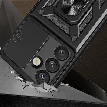 Cas blindé avec le boîtier de boîtier de caméra sur Oneplus 13R 5G / Ace 5G / Ace Pro 5G Armor Armor Hybrid - Noir