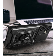 Cas blindé avec le boîtier de boîtier de caméra sur Oneplus 13R 5G / Ace 5G / Ace Pro 5G Armor Armor Hybrid - Noir