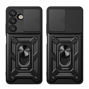 Armored case with camera cover for the OnePlus 13 5G Hybrid Armor Camshield - black