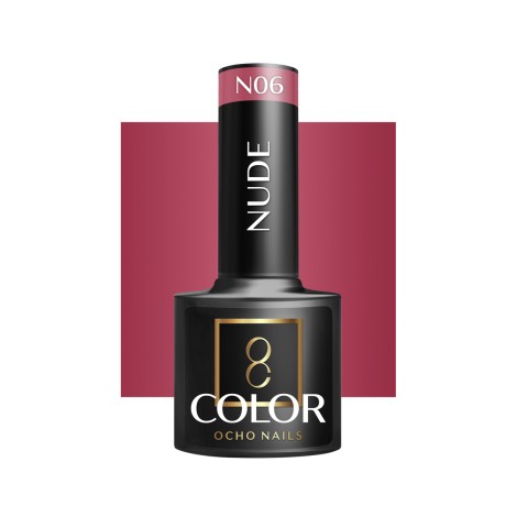 OCHO NAILS hibrid körömlakk nude N06 - 5 g — elölnézet