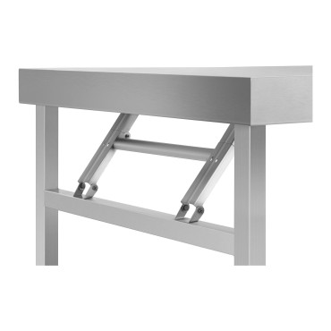 Tabela de trabalho de aço inoxidável dobrável 120 x 60 cm a 120 kg Royal Catering Rcat-120k