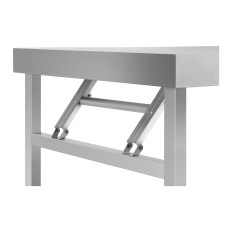 Foldable stainless steel work table 120 x 60cm to 120kg Royal Catering Rcat-120k
