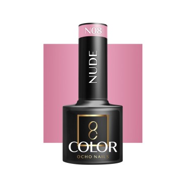 OCHO NAILS Hybrid Neglelak Nude N08 - 5 g — forfra