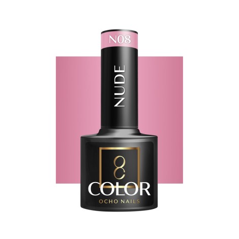 OCHO NAILS Υβριδικό Βερνίκι Νυχιών Nude N08 - 5 g — προβολή από μπροστά
