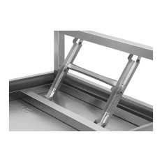 Tabela de trabalho de aço inoxidável dobrável 120 x 60 cm a 120 kg Royal Catering Rcat-120k