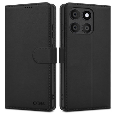 Κάλυψη θήκης στην άκρη του Motorola 60 πορτοφόλι σύντηξης - μαύρο