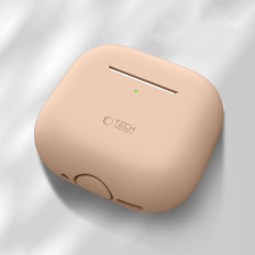Silikonski zaščitni primeri na slušalke Apple AIRPODS 4 - Beige
