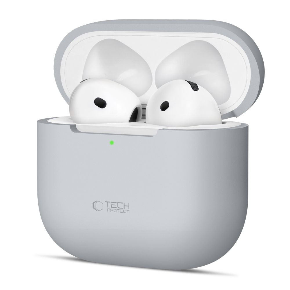 Silikone beskyttende tilfælde på hovedtelefoner Apple AIRPODS 4 - GRAY