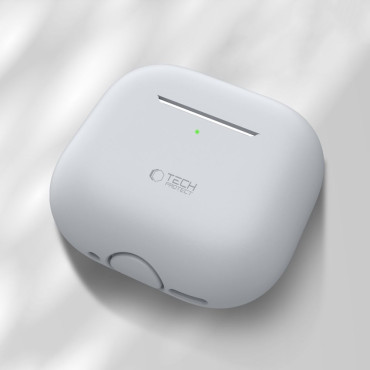 Silikon beskyttende saker på hodetelefoner Apple Airpods 4 - Grå