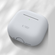 Silikon beskyttende saker på hodetelefoner Apple Airpods 4 - Grå