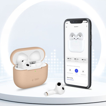 Szilikon védőbetűk a fejhallgatóban Apple Airpods 4 - szürke