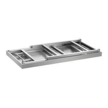Fällbar rostfritt stålbord 120 x 60 cm till 120 kg Royal Catering Rcat-120k