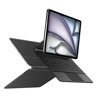 Caso com teclado no ipad pro 12.9 '2020/2021/2022 / iPad Air 13' '2024/2025 Smartcase magnético - preto