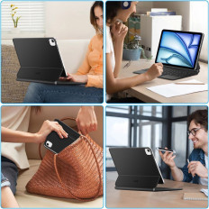 Veske med tastatur på iPad Air 10.9 '' 2020/2022 / iPad Air 11 '' 2024/2025 SmartCase Magnetic - Svart