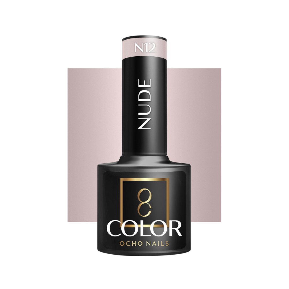OCHO NAILS Hybrid-Nagellack Nude N12 - 5 g — Vorderansicht