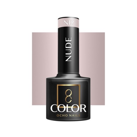 OCHO NAILS Hybrid-Nagellack Nude N12 - 5 g — Vorderansicht